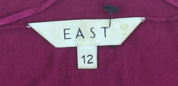 Womens UK Size 12 EAST Red Cardigan Jumper