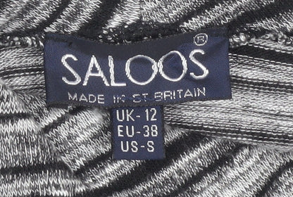 Womens UK Size 12 Saloos Grey Basic Blouse