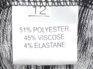 Womens UK Size 12 Saloos Grey Basic Blouse