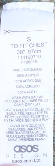 ASOS Men's Multicoloured S Pullover Jumper Knit