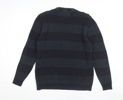 Next Men's Black Striped Pullover Jumper L