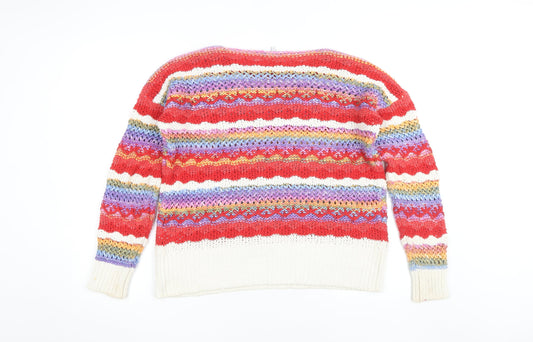 Womens UK Size S NEXT Multicoloured Pullover Jumper