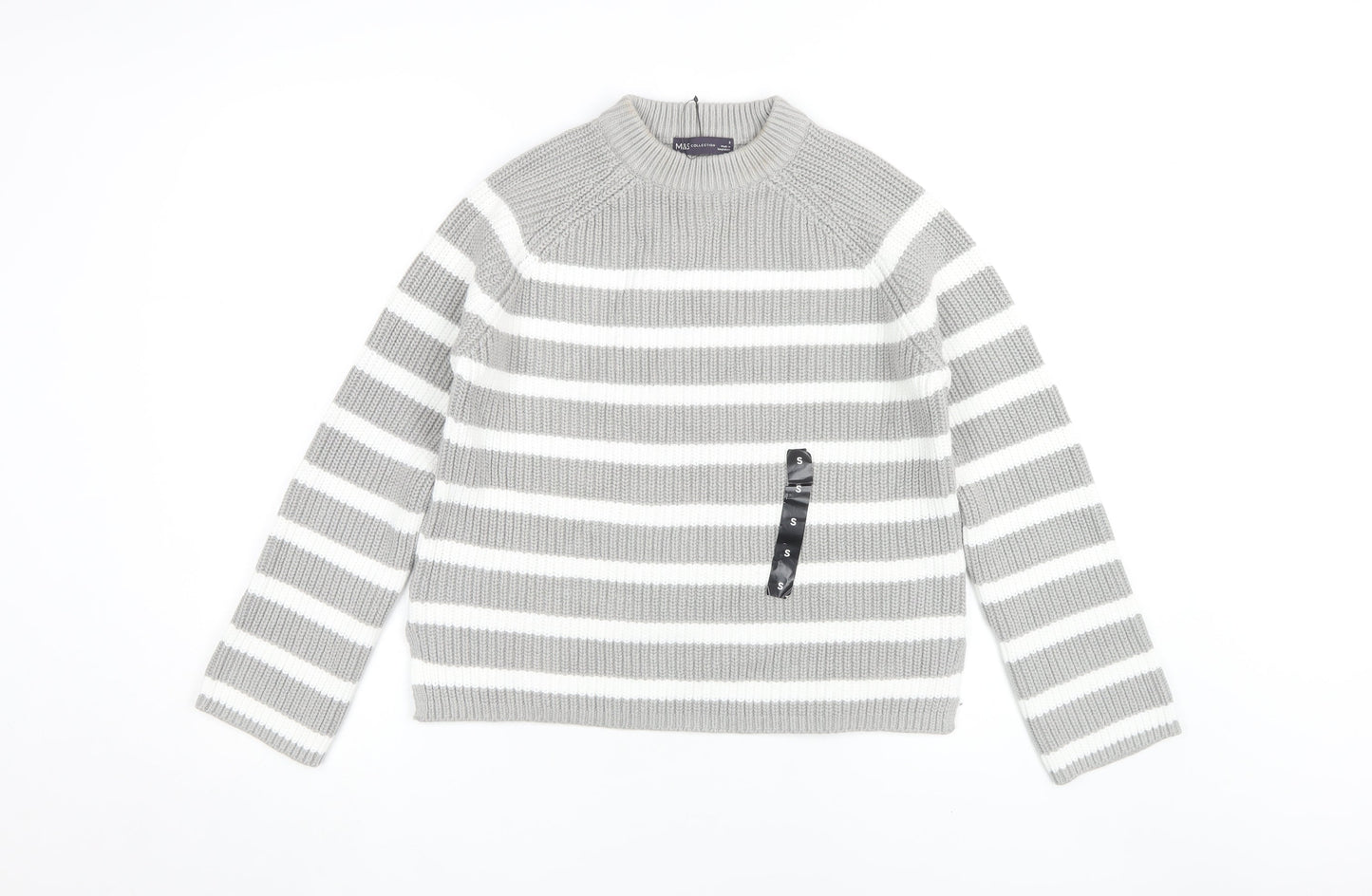 Womens UK Size S Marks and Spencer Grey Pullover Jumper