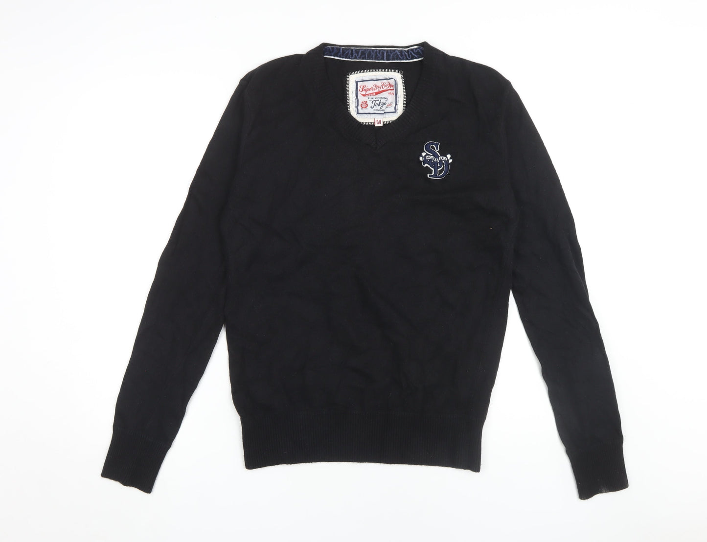 Superdry Men's Black V-Neck Pullover M