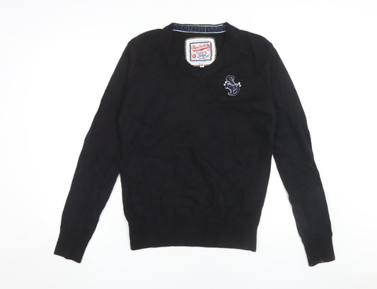 Superdry Men's Black V-Neck Pullover M