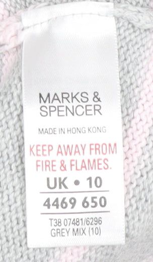 Womens UK Size 10 Marks and Spencer Grey Pullover Jumper