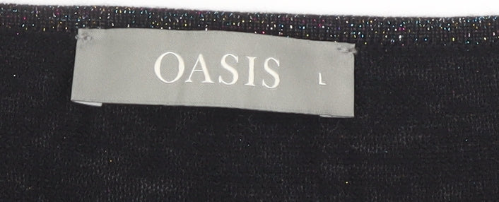 Womens UK Size L Oasis Black Pullover Jumper