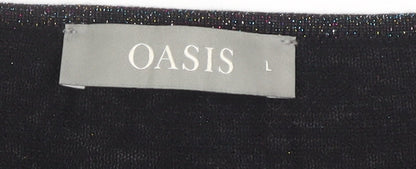 Womens UK Size L Oasis Black Pullover Jumper