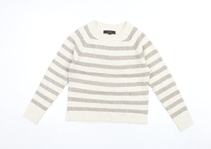 Womens UK Size XS VERO MODA Beige Pullover Jumper