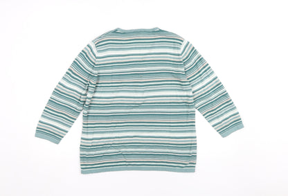 Eastex Women's Multicoloured Striped Pullover Jumper 12