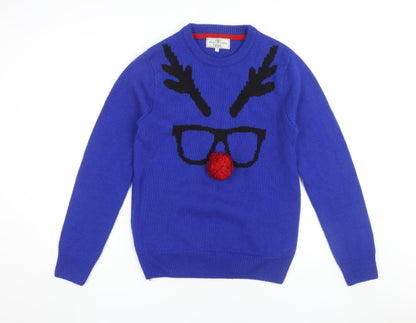Next Men's Blue M Christmas Pullover Jumper