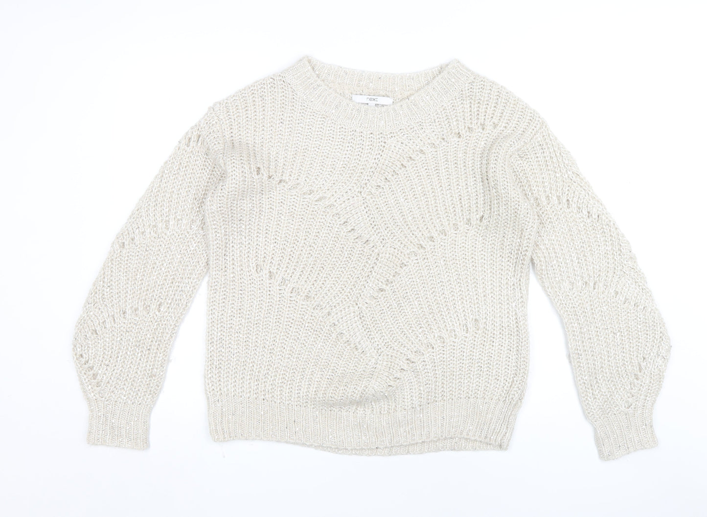 Womens UK Size 12 NEXT Beige Pullover Jumper