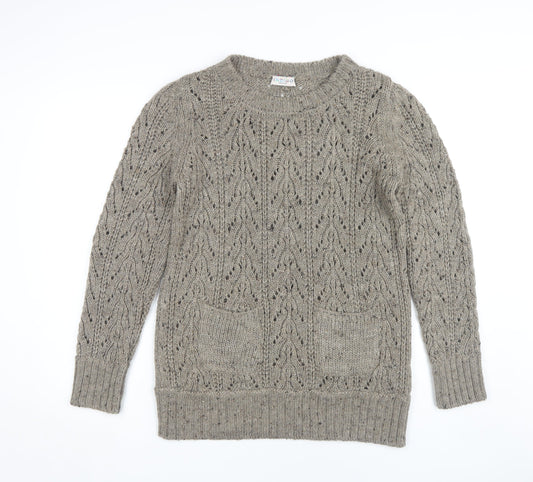 Womens UK Size 12 Marks and Spencer Beige Pullover Jumper