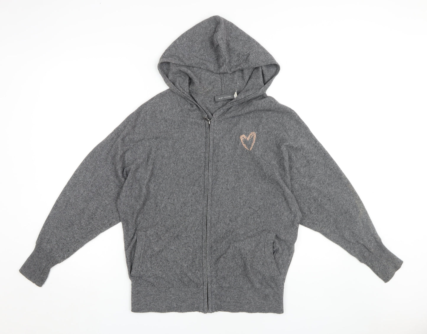 Mint Velvet Women's Grey Full Zip Hoodie Size 10