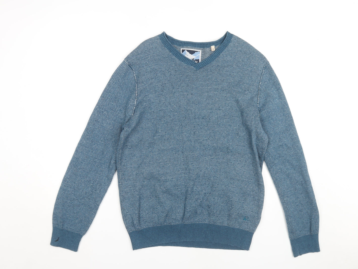 Mantaray Men's Blue Cotton Pullover Jumper M