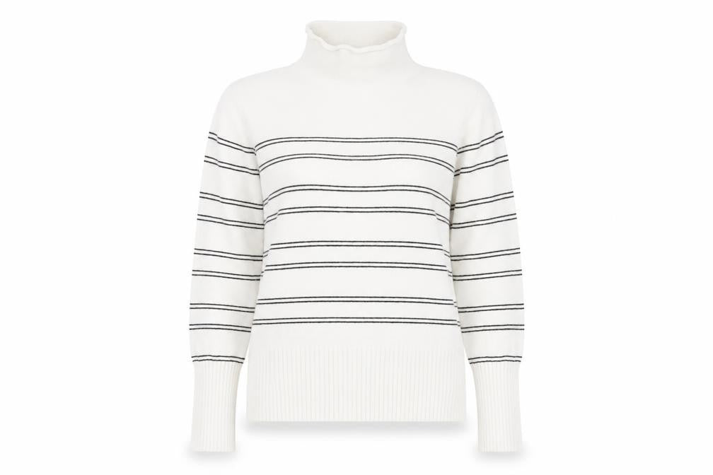 Womens UK Size M French Connection White Pullover Jumper