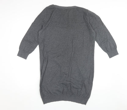 Next Women's Grey Colourblock Shift Dress Size 16