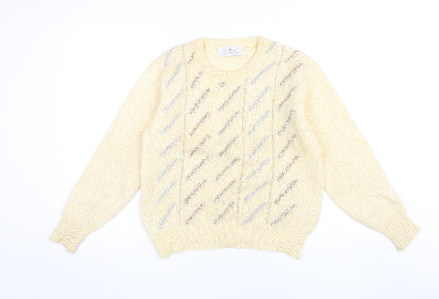 Wolsey Men's Vintage Yellow Wool Cotton Pullover Jumper M