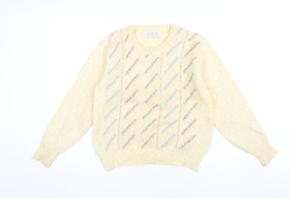Wolsey Men's Vintage Yellow Wool Cotton Pullover Jumper M