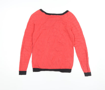 Womens UK Size XS Oasis Red Pullover Jumper