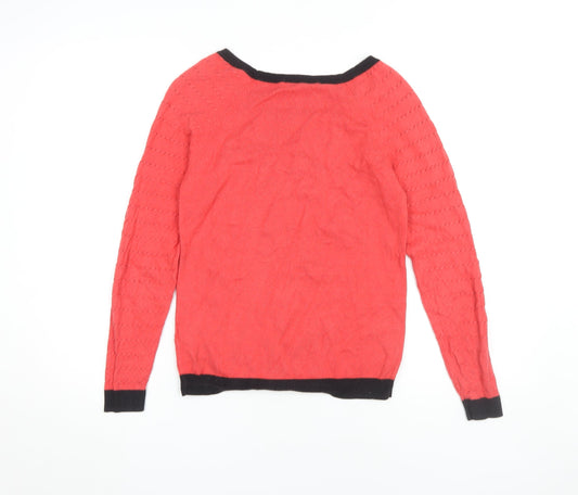 Womens UK Size XS Oasis Red Pullover Jumper
