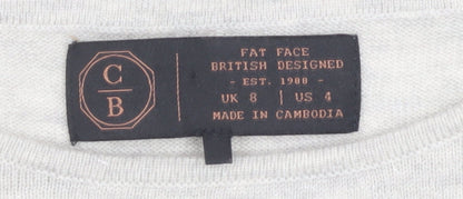 Womens UK Size 8 Fat Face Ivory  Jumper