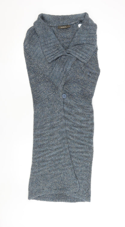 Womens UK Size L Sandwich Blue Cardigan Jumper