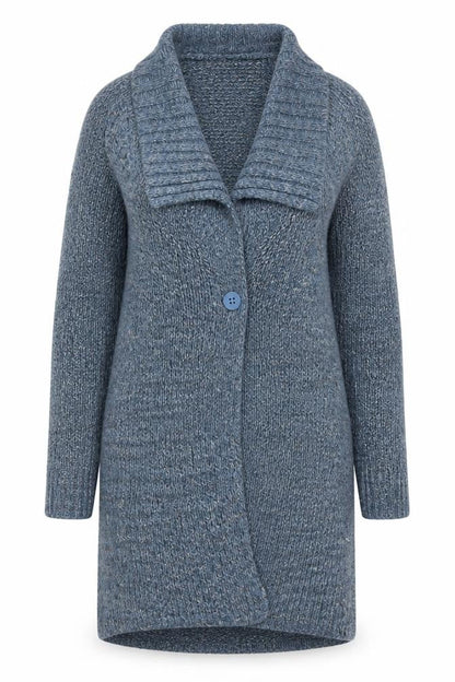 Womens UK Size L Sandwich Blue Cardigan Jumper