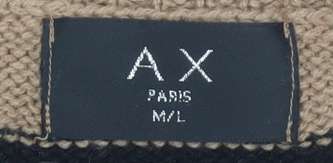 AX Paris Women's Brown Black Striped Pullover M