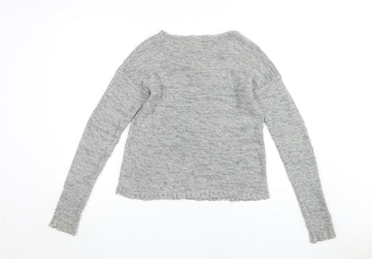 Womens UK Size M Superdry Grey Pullover Jumper