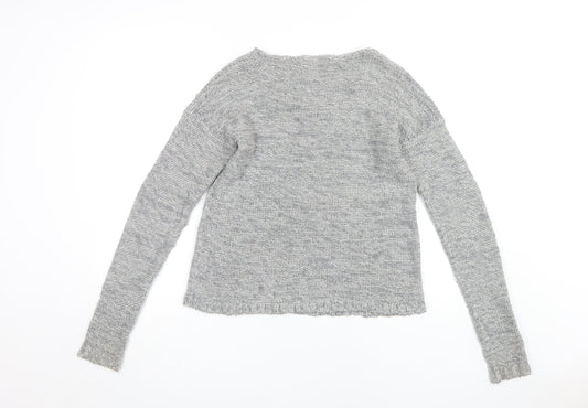 Womens UK Size M Superdry Grey Pullover Jumper
