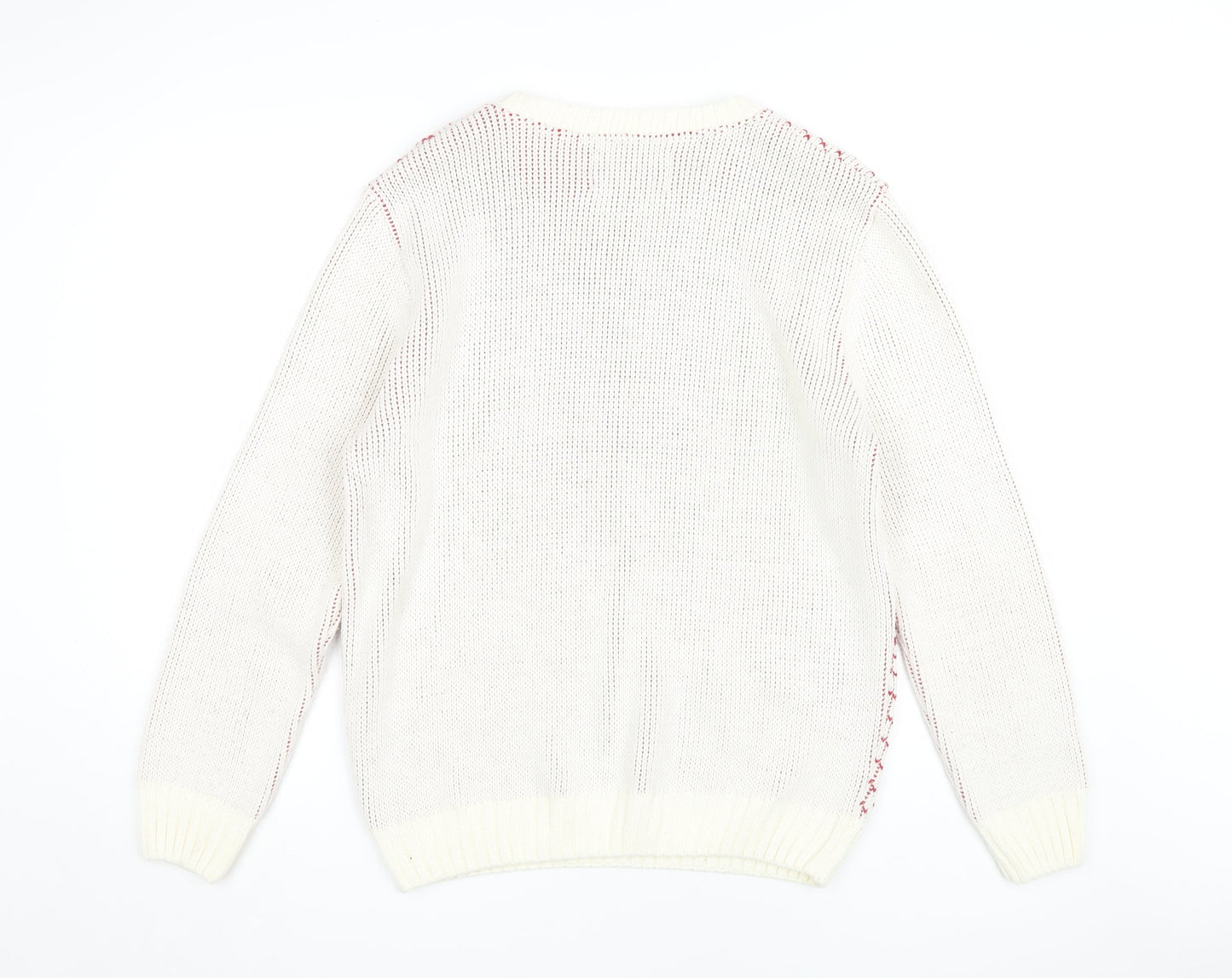 River Island Men's Red Christmas Pullover Jumper M