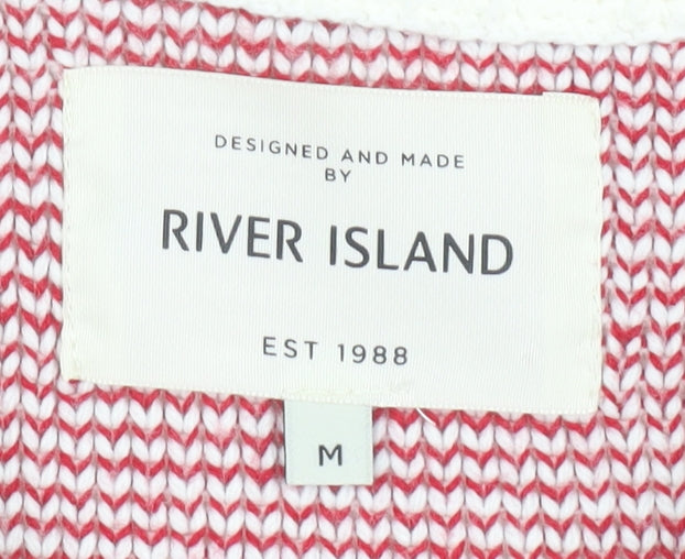 River Island Men's Red Christmas Pullover Jumper M