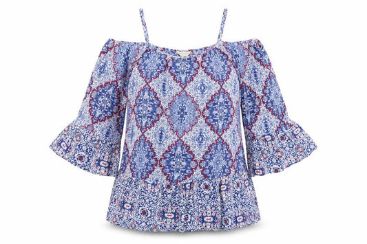 Womens UK Size 12 Marks and Spencer Blue Basic Blouse