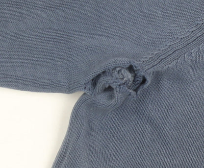 Timberland Men's Blue Pullover Jumper, Size L, Cotton