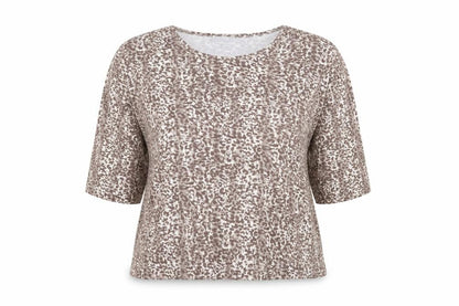 Cotswold Collections Women's Brown 3XL Animal Print Top