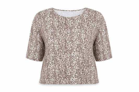 Cotswold Collections Women's Brown 3XL Animal Print Top