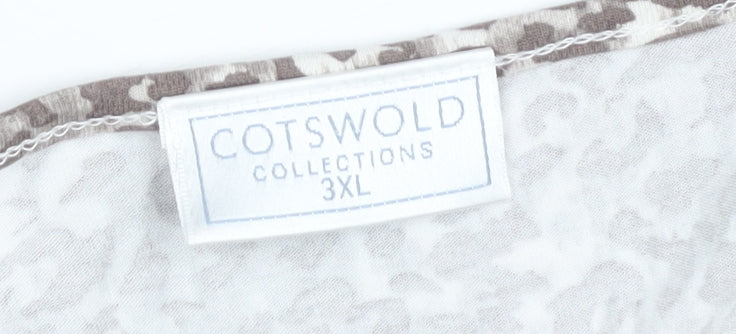 Cotswold Collections Women's Brown 3XL Animal Print Top