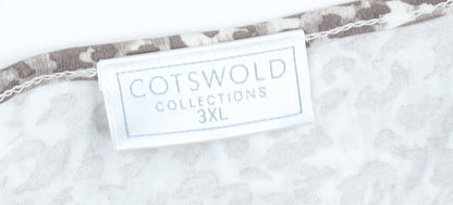 Cotswold Collections Women's Brown 3XL Animal Print Top