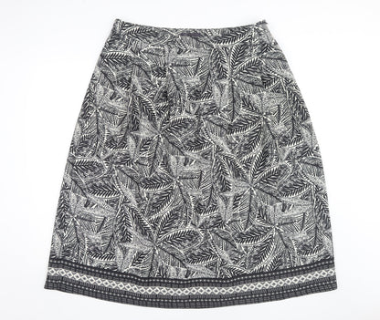 Marks & Spencer Women's Black Midi Geometric Skirt 16