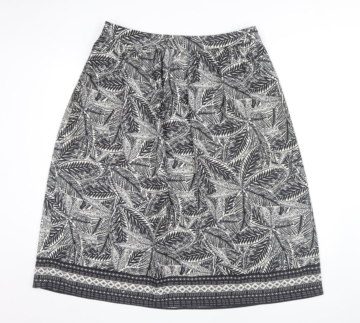 Marks & Spencer Women's Black Midi Geometric Skirt 16