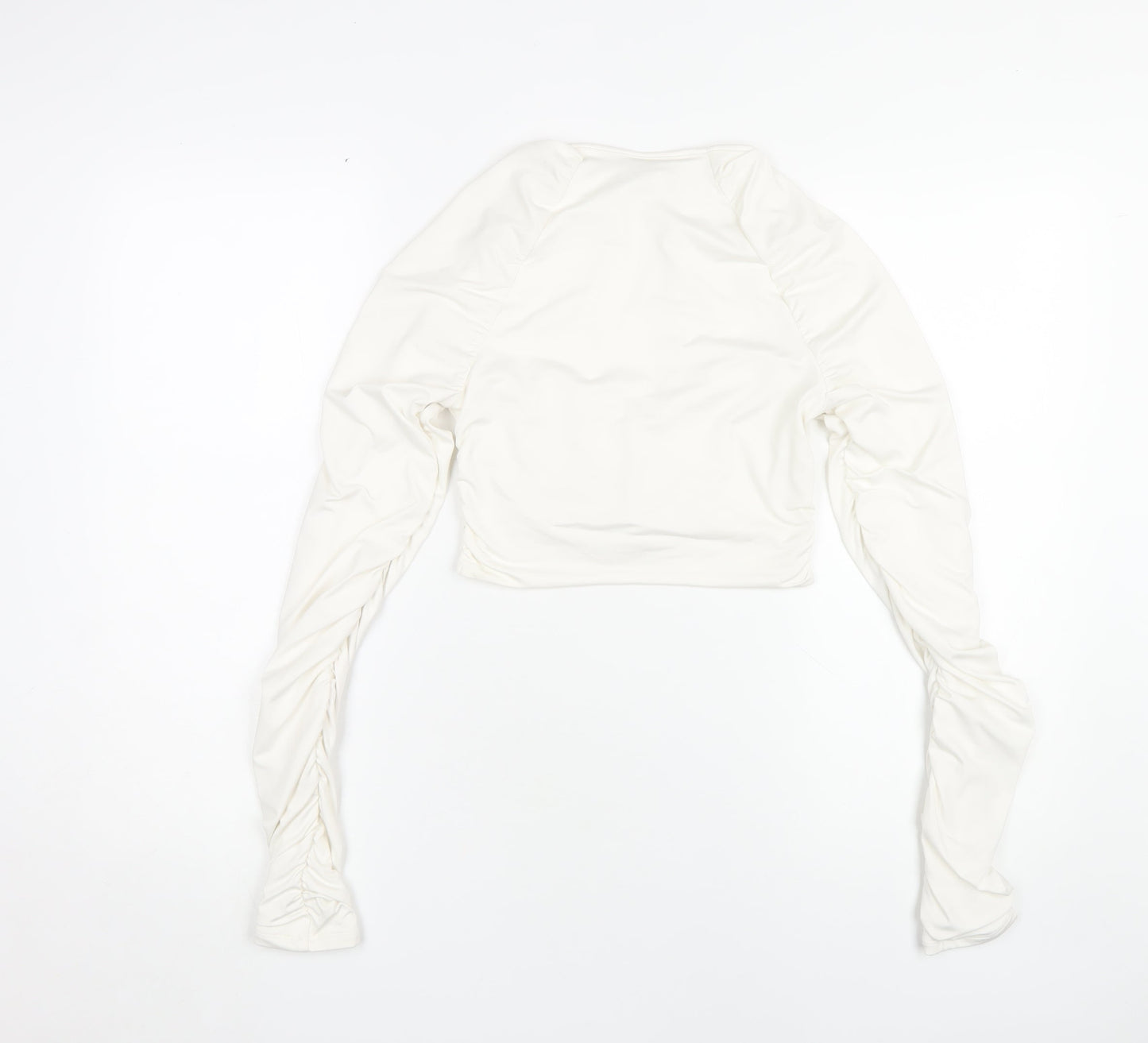 Womens UK Size 10 Oh Polly Ivory Cropped Blouse