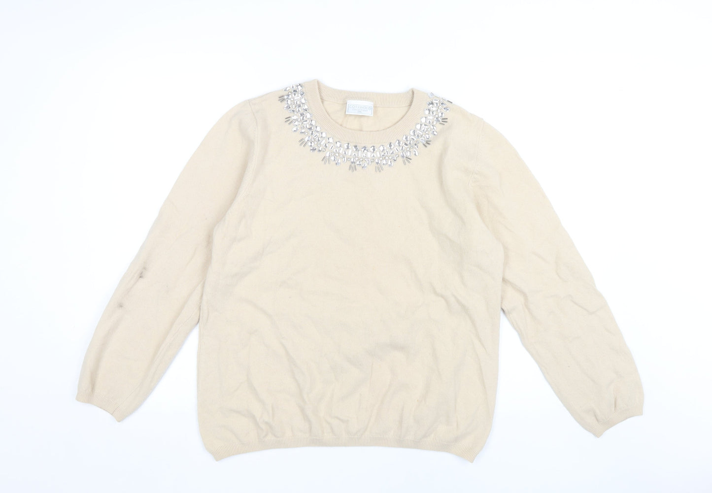 Womens UK Size 2XL Cotswold Collections Beige Pullover Jumper