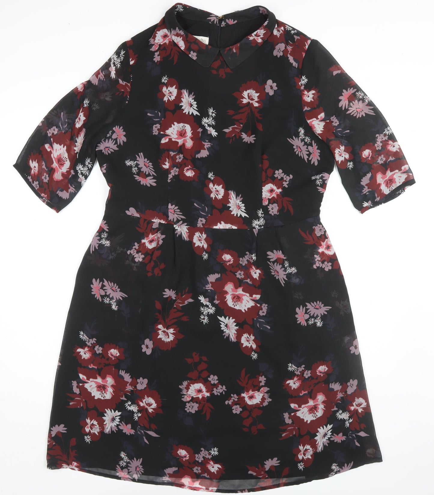 Monsoon Women's Floral Collared Shift Dress Size 16