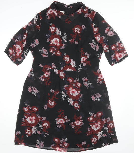 Monsoon Women's Floral Collared Shift Dress Size 16
