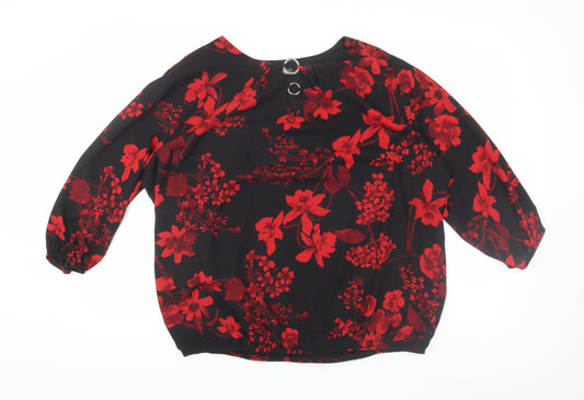 Bonmarché Women's Red Floral Blouse Size 18