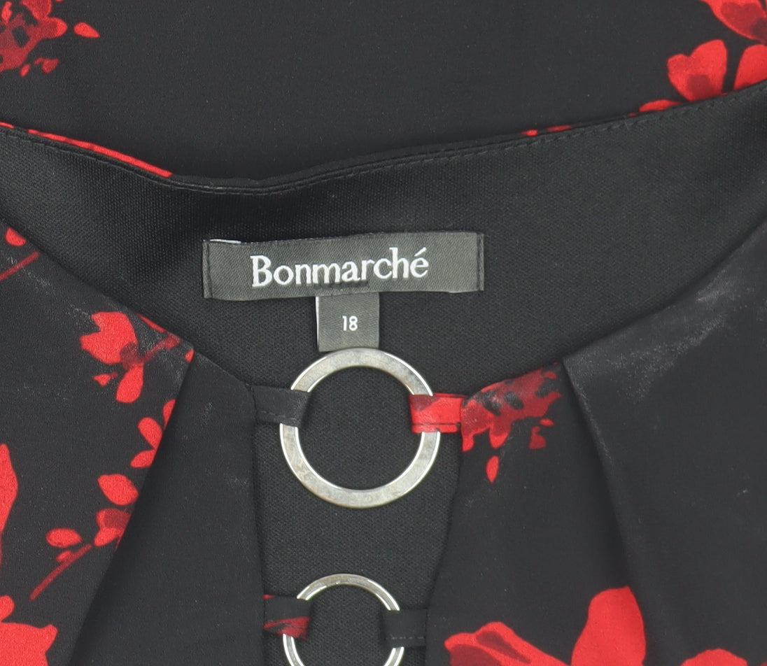 Bonmarché Women's Red Floral Blouse Size 18