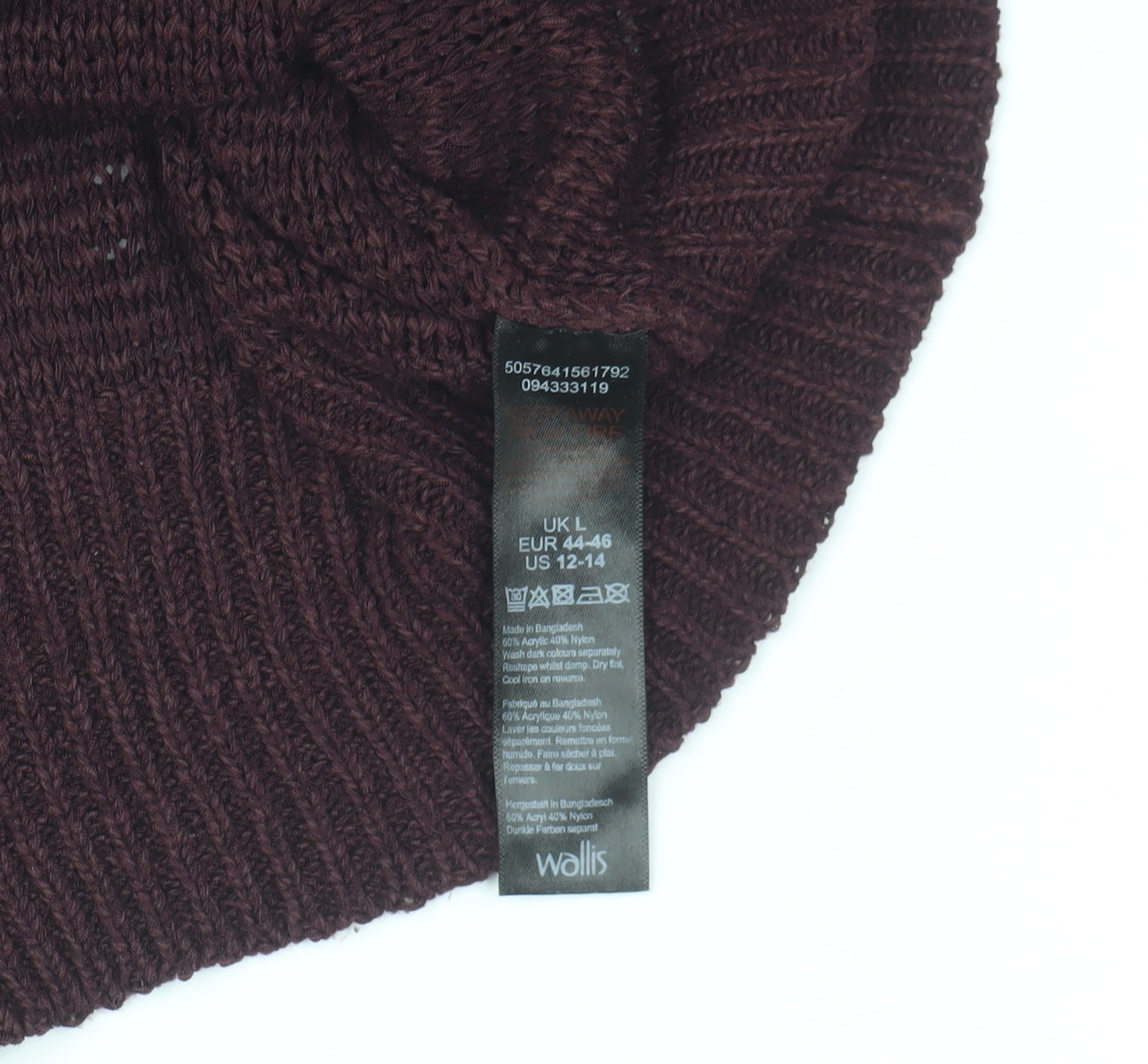 Womens UK Size L Wallis Brown Pullover Jumper