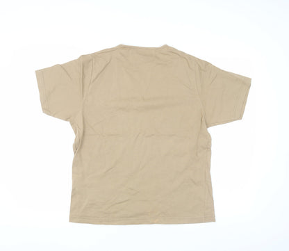 Amy Moore Women's Beige Embroidered T-Shirt, M
