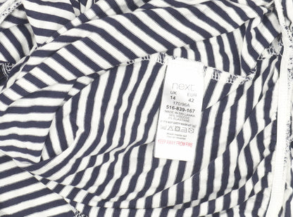 Womens UK Size 14 NEXT Multicoloured Basic Blouse